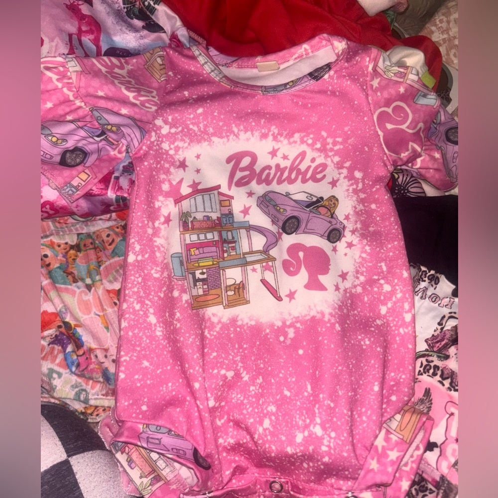 Pink Barbie onesie